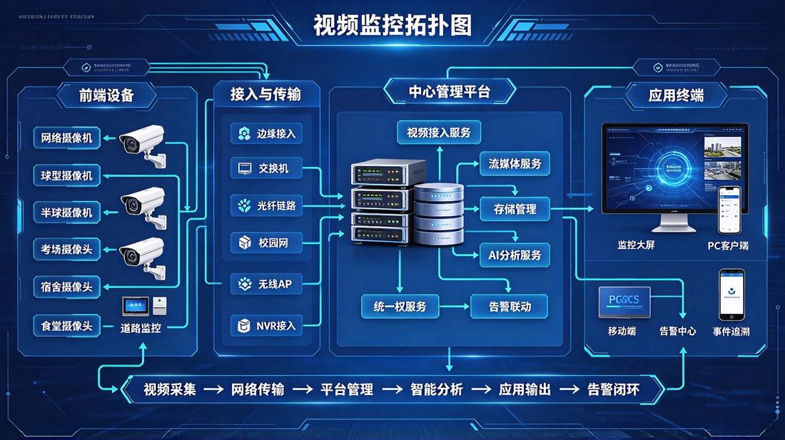 视频监控拓扑与点位规划